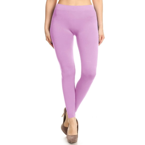New Solid Color Plain Stretch Lined Jegging Spandex Soft Mid-Rise Waist Leggings New Solid Color Plain Stretch Lined Jegging Spandex Soft Mid-Rise Waist Leggings